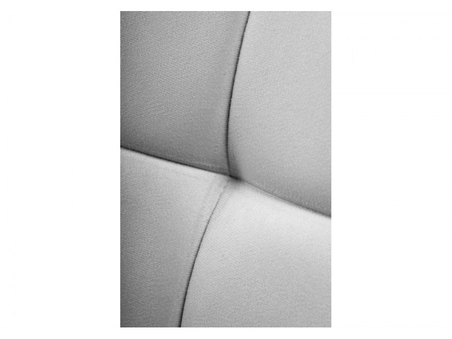 Стул на металлокаркасе Челси велюр светло-серый /  белый