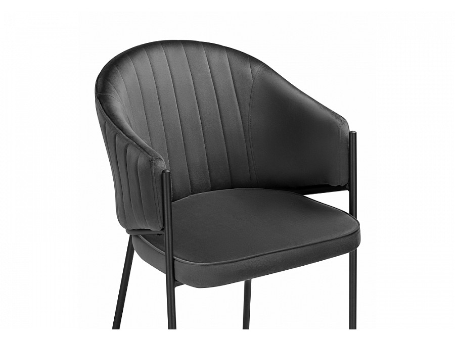 Стул на металлокаркасе Kortni dark grey / black