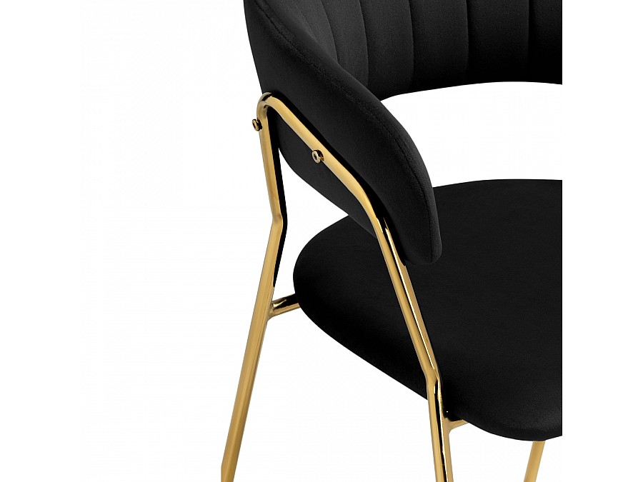 Стул на металлокаркасе Kamelia 1 black / gold