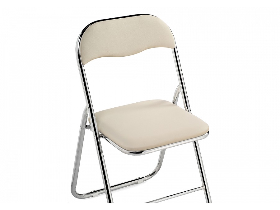 Стул на металлокаркасе Fold 1 складной beige / chrome