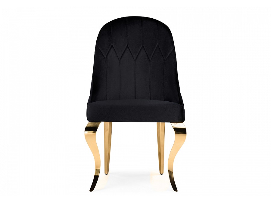 Стул на металлокаркасе Gustav black / gold