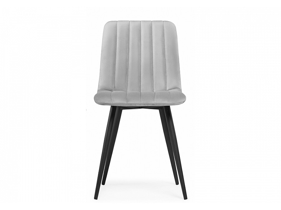 Стул на металлокаркасе Дани серый велюр velutto 52 / черный
