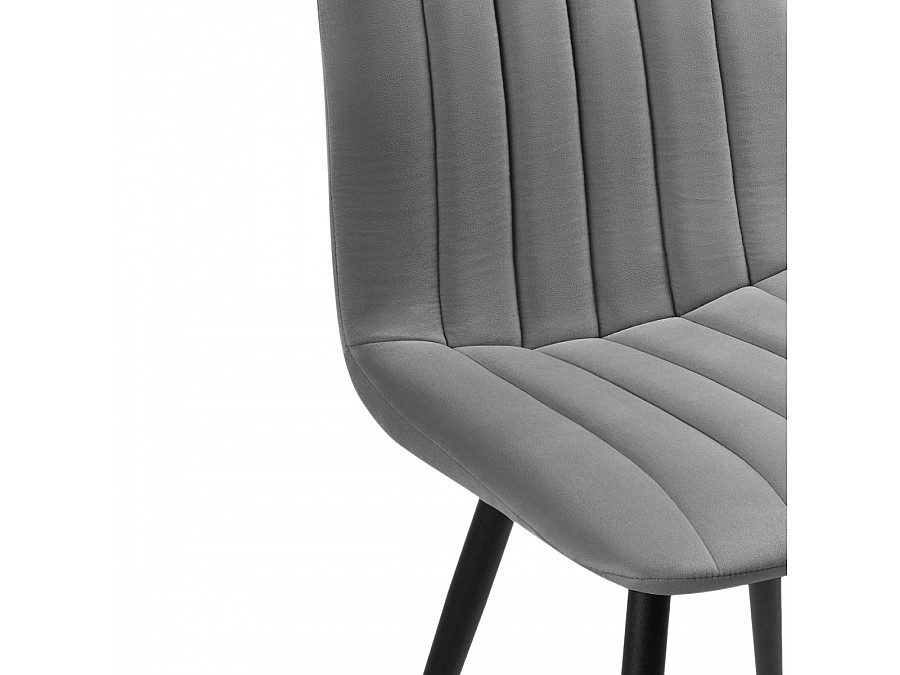 Стул на металлокаркасе Дани темно-серый / черный