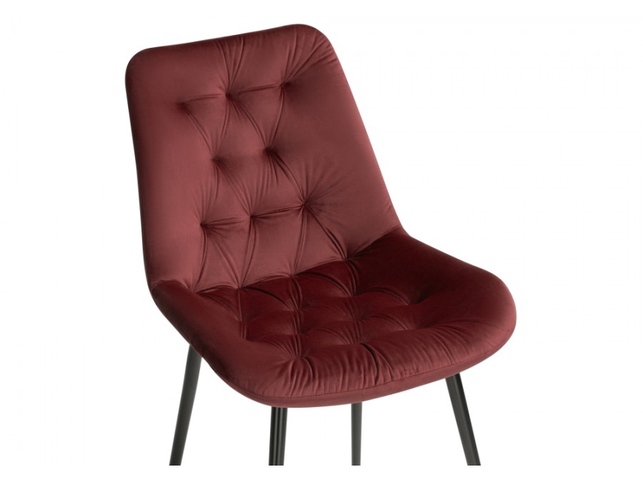 Стул на металлокаркасе Гояр винный / черный глянец