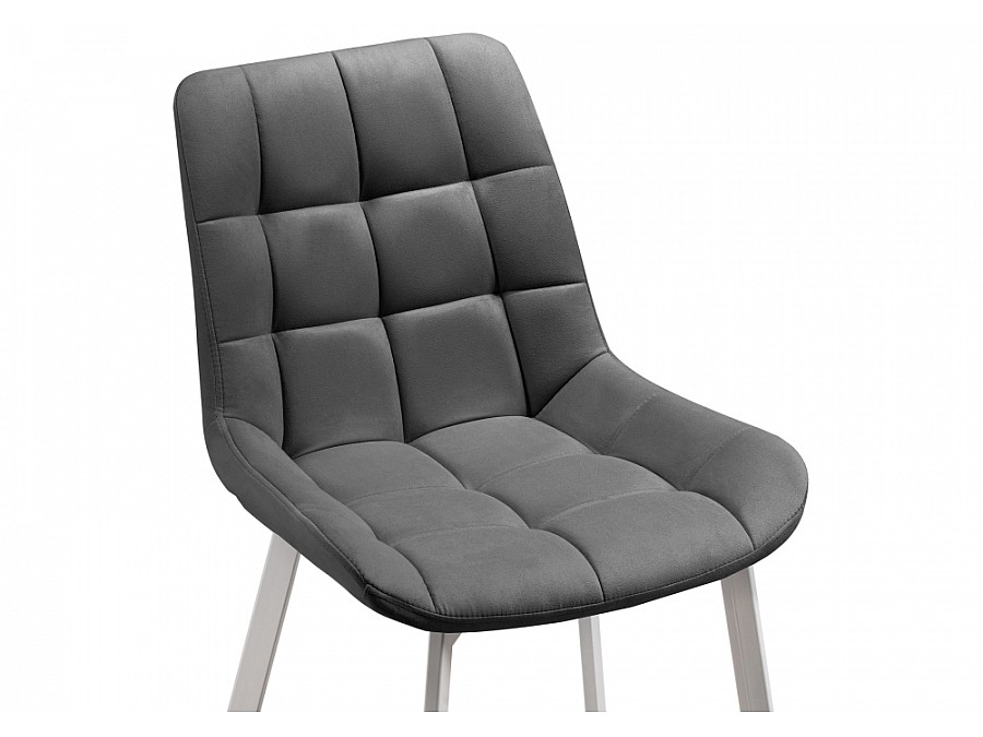 Стул на металлокаркасе Челси темно-серый / белый