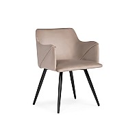 Стул на металлокаркасе Эджелл латте / черный