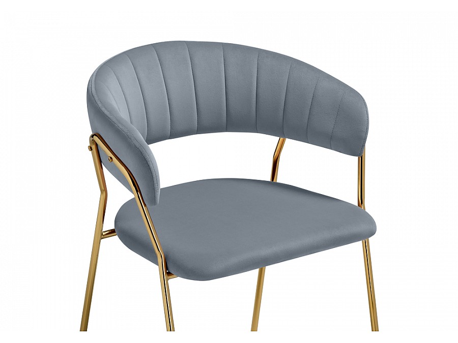 Стул на металлокаркасе Kamelia 1 gray / gold