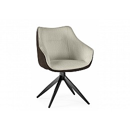 Стул на металлокаркасе Kansas brown / cream / black