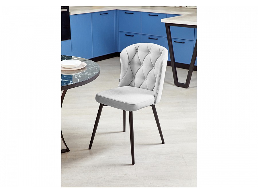 Стул на металлокаркасе Алиссум velutto 52 / черный