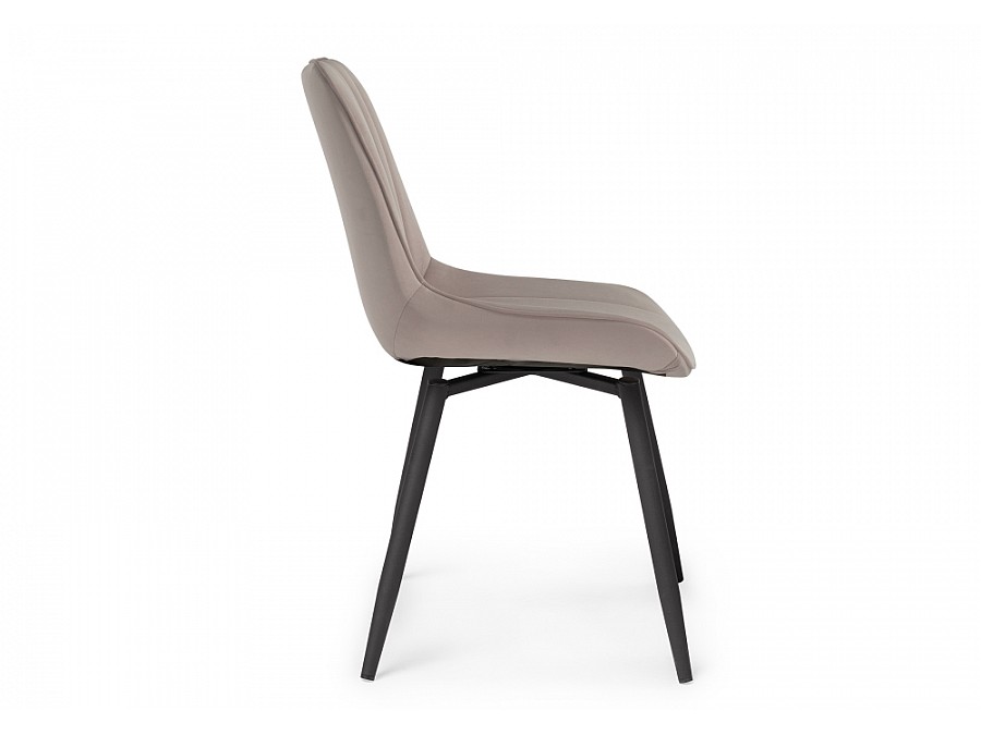 Стул на металлокаркасе Седа крутящийся велюр латте / черный