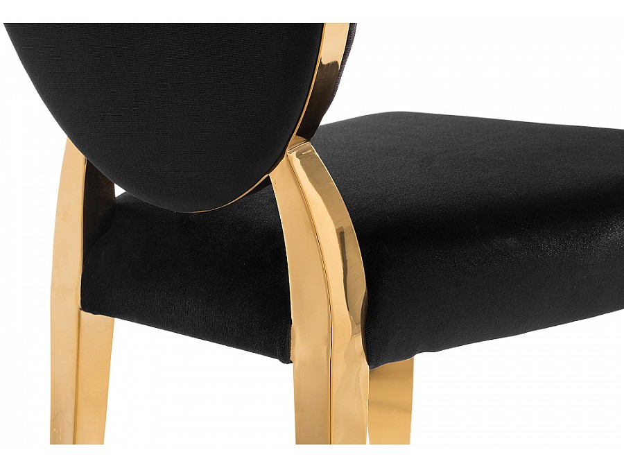 Стул на металлокаркасе Odda черный / золотой