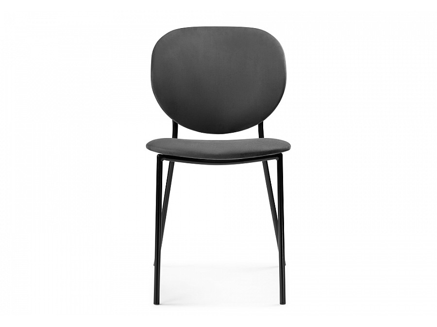 Стул на металлокаркасе Саранда графитовый / черный глянец
