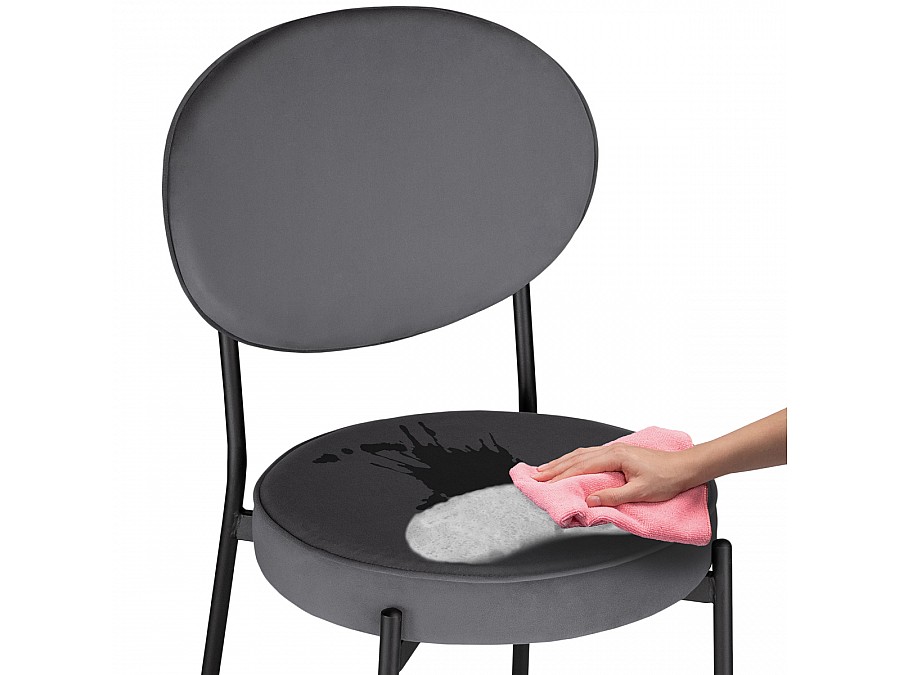 Стул на металлокаркасе Ройс антрацитовый / черный