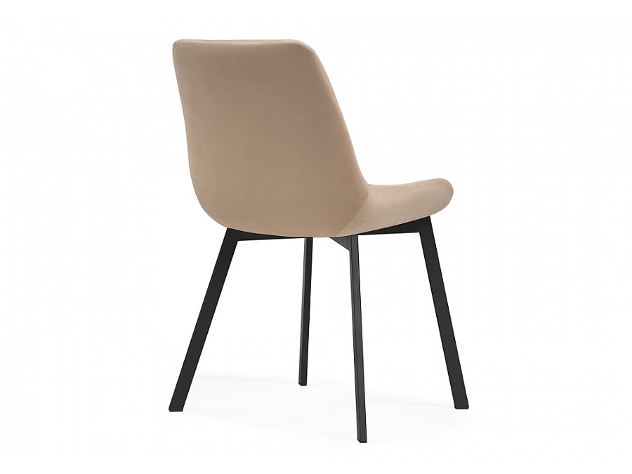 Стул на металлокаркасе Челси черный / бежевый