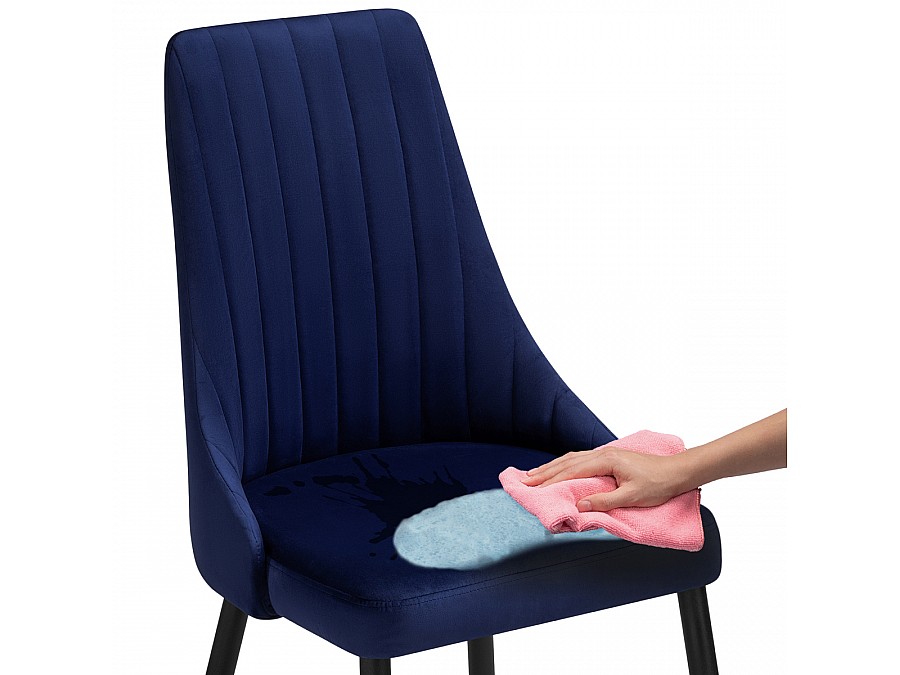 Стул на металлокаркасе Кора синий / черный