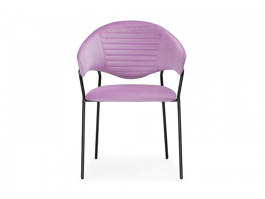 Стул на металлокаркасе Рансол лиловый / черный глянец