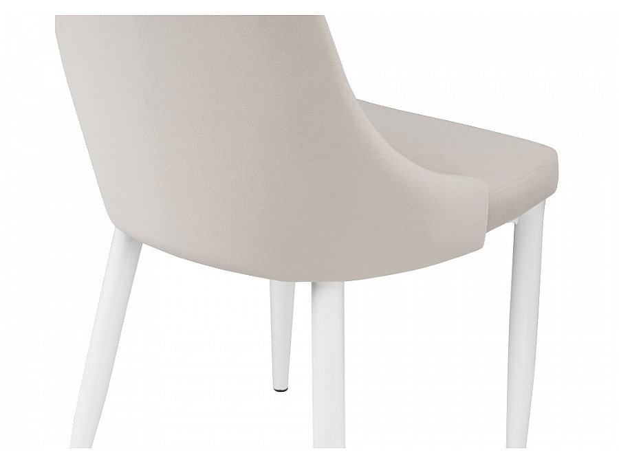 Стул на металлокаркасе Kora white / beige