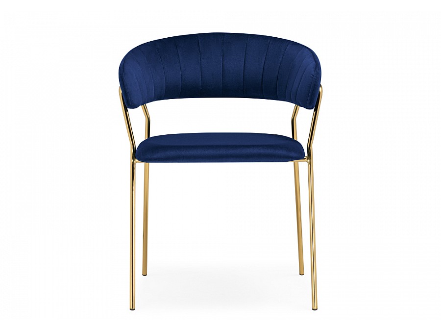 Стул на металлокаркасе Kamelia 1 dark blue / gold