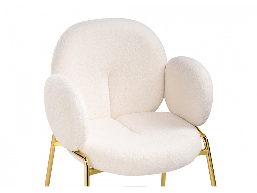 Стул на металлокаркасе Kalipso white / gold