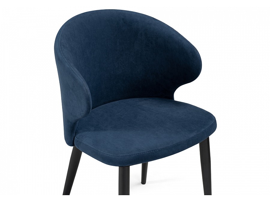 Стул на металлокаркасе Алсисар темно-синий / черный