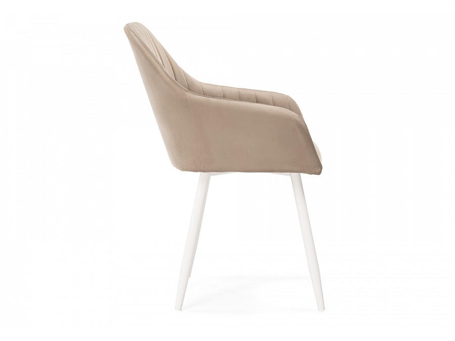 Стул на металлокаркасе Слэм крутящееся бежевое / белое