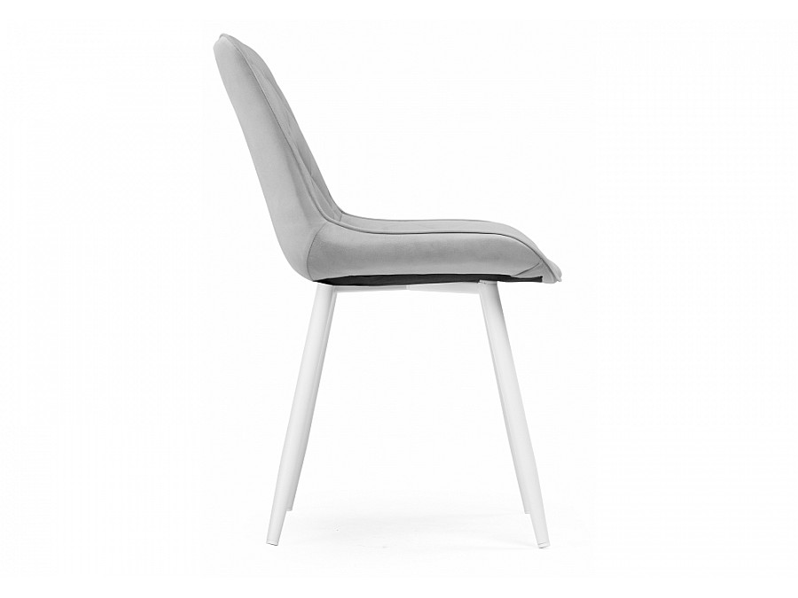 Стул на металлокаркасе Баодин светло-серый / белый