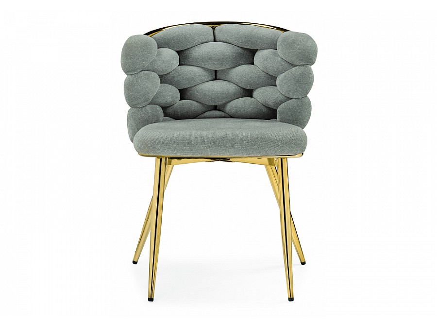 Стул на металлокаркасе Rendi light gray / gold