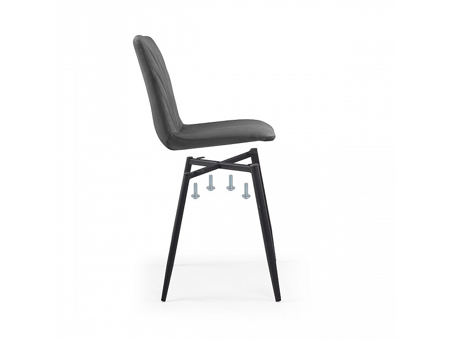 Стул на металлокаркасе Ральф темно-серый / черный