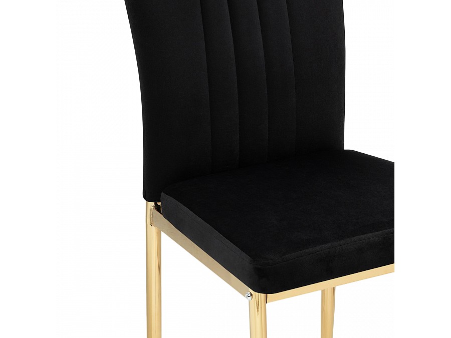 Стул на металлокаркасе Rek black / gold