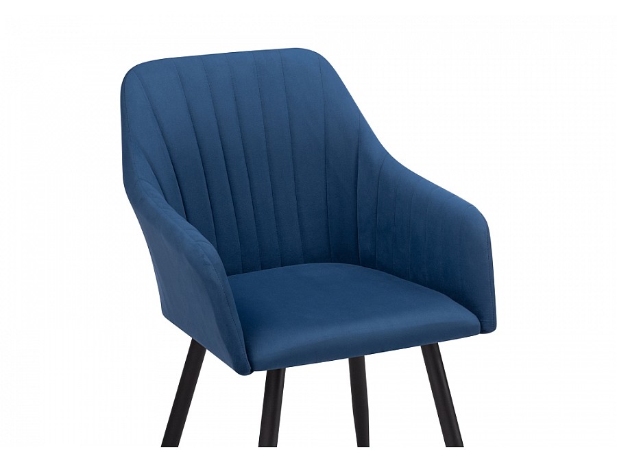 Стул на металлокаркасе Слэм крутящееся синее / черное