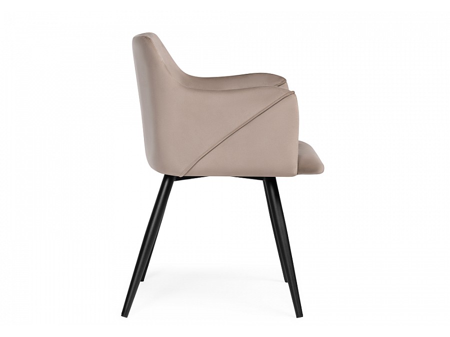 Стул на металлокаркасе Эджелл латте / черный