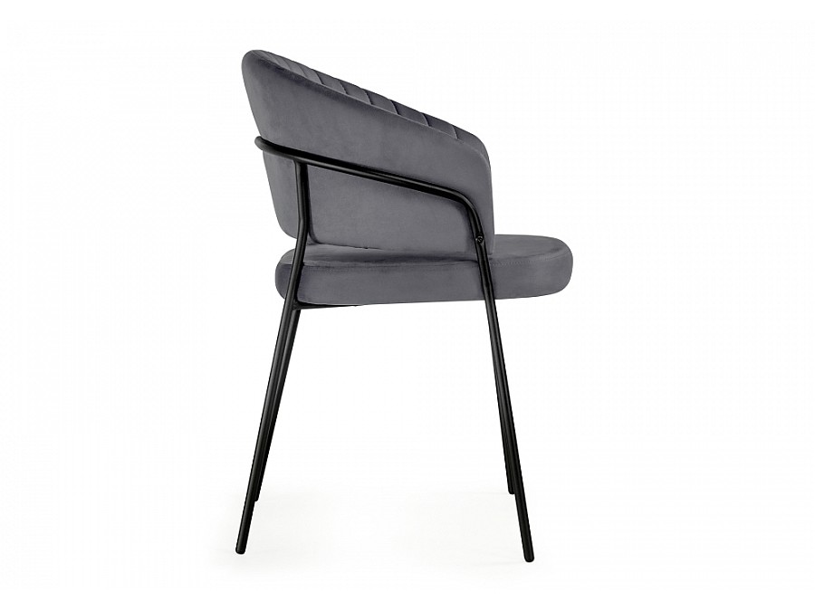 Стул на металлокаркасе Лео антрацитовый / черный