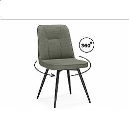 Стул на металлокаркасе Texas 3 поворотный светло-зеленый / черный