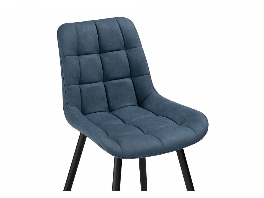Стул на металлокаркасе Челси синий graf 9 / черный