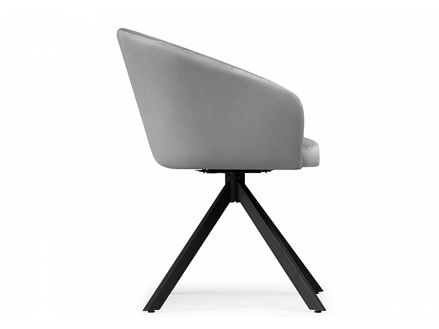 Стул на металлокаркасе Корсо крутящиеся темно-серое / черное