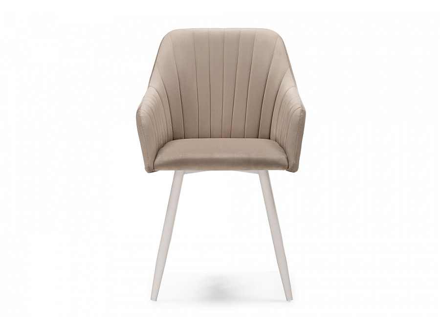 Стул на металлокаркасе Слэм крутящееся бежевое / белое