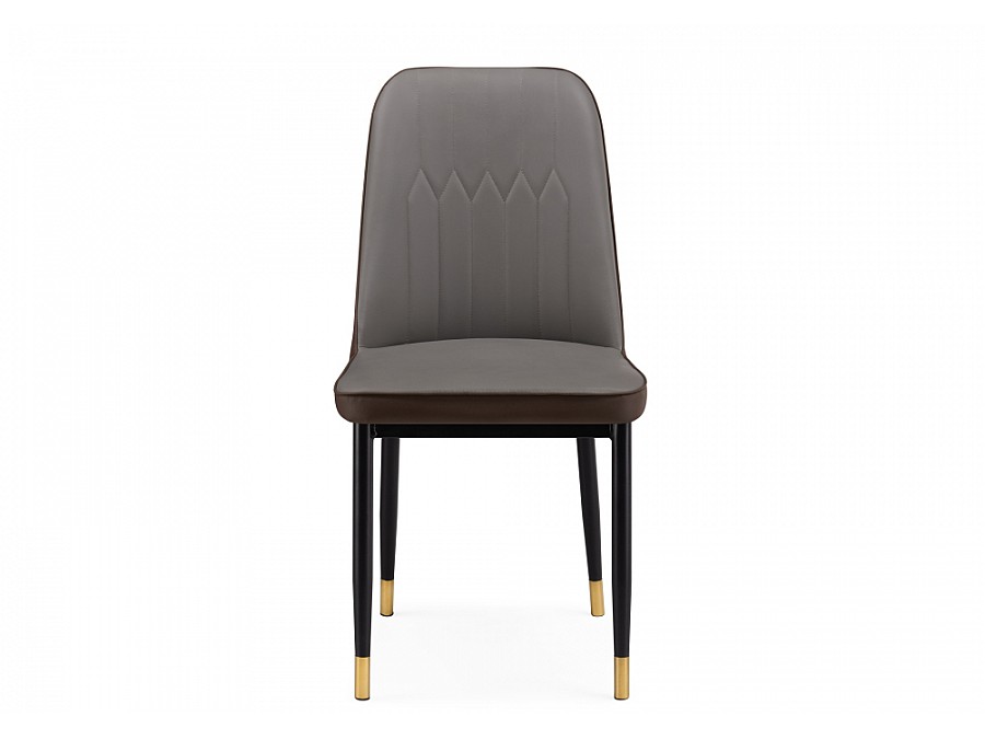 Стул на металлокаркасе Flor gray / brown / black