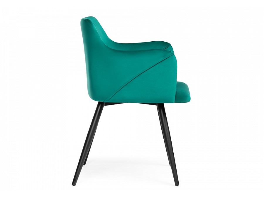 Стул на металлокаркасе Эджелл зеленый / черный