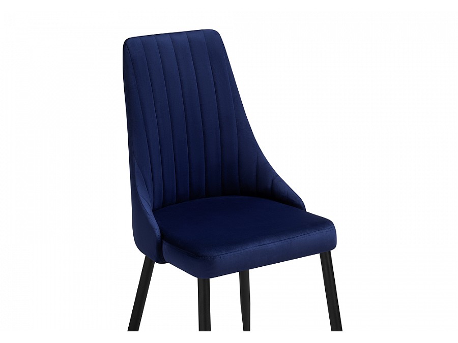 Стул на металлокаркасе Кора синий / черный