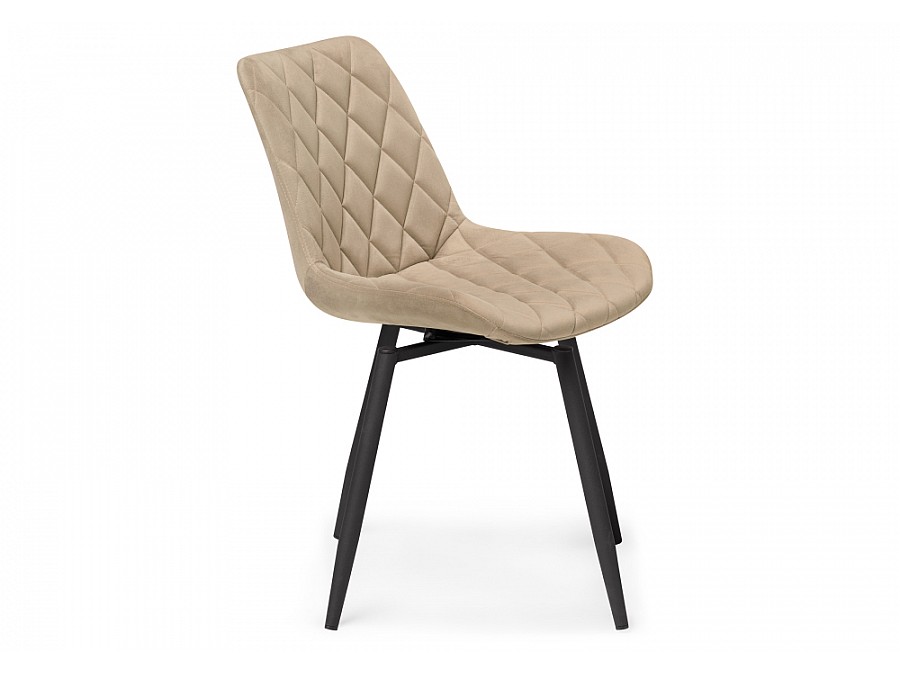 Стул на металлокаркасе Баодин К крутящийся бежевый / черный