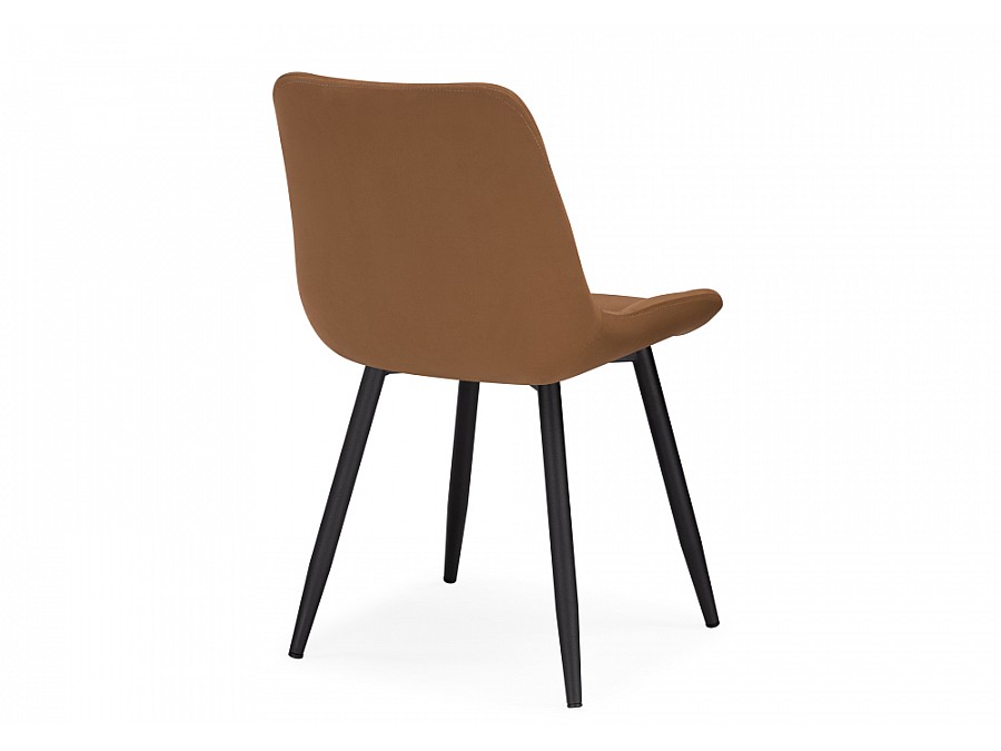 Стул на металлокаркасе Челси крутящийся кирпичный / черный