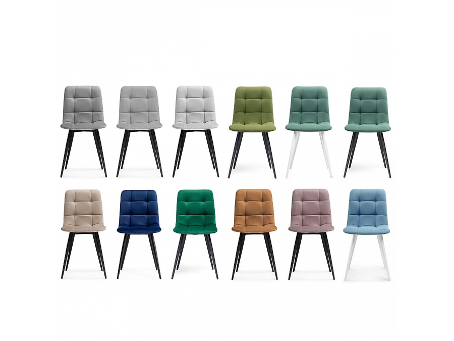 Стул на металлокаркасе Чилли К бирюзовый / белый