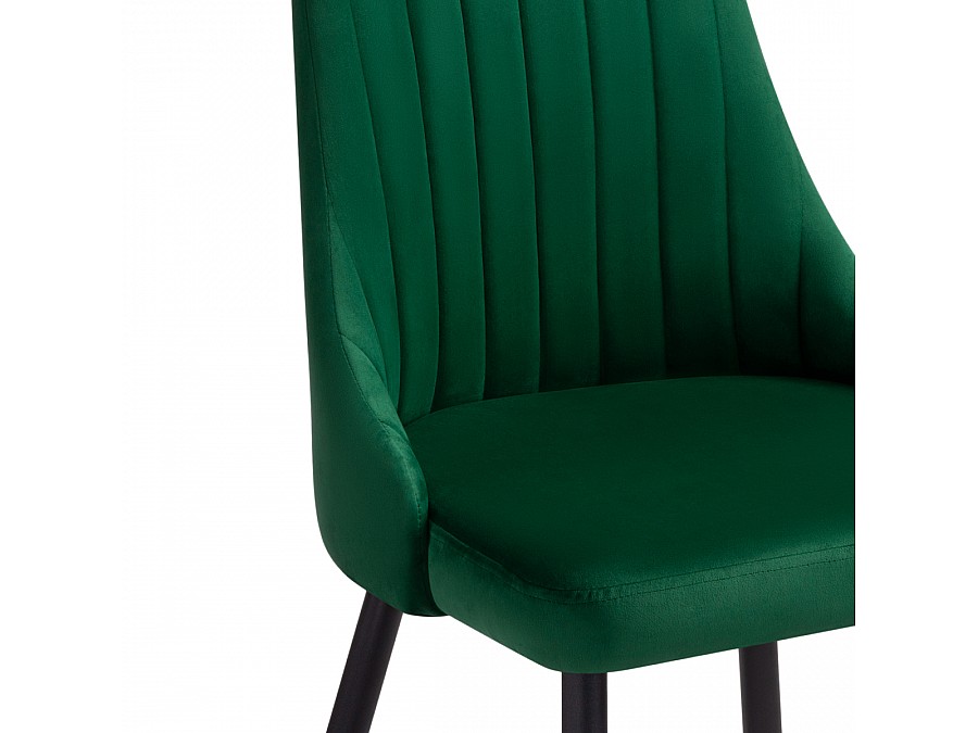 Стул на металлокаркасе Кора зеленый / черный