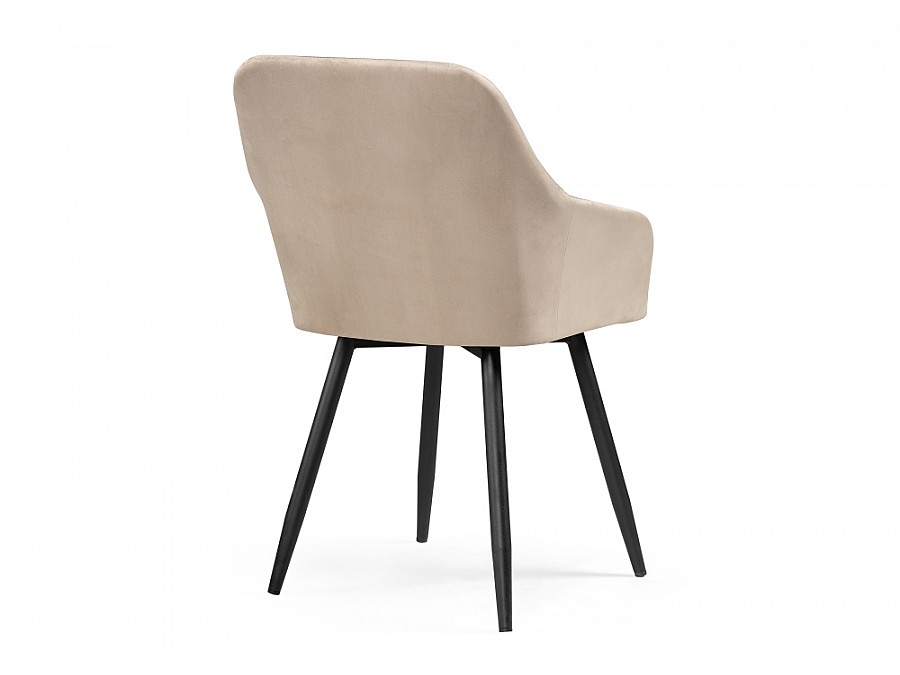 Стул на металлокаркасе Слэм крутящееся бежевое / черное