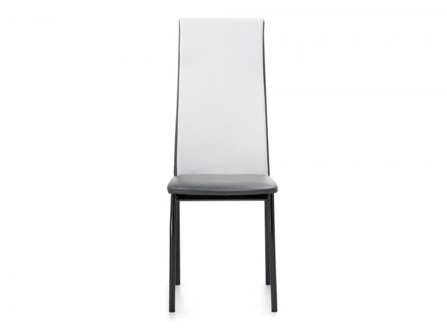 Стул на металлокаркасе Mirilis белый полимер / серый полимер / темный мусс