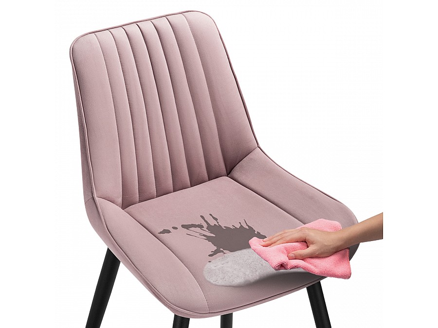 Стул на металлокаркасе Седа розовый / черный