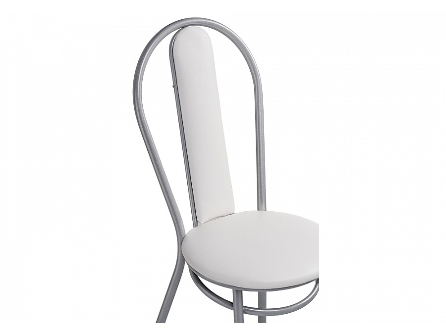 Стул на металлокаркасе Lamniel косое кольцо белый полимер / светлый мусс