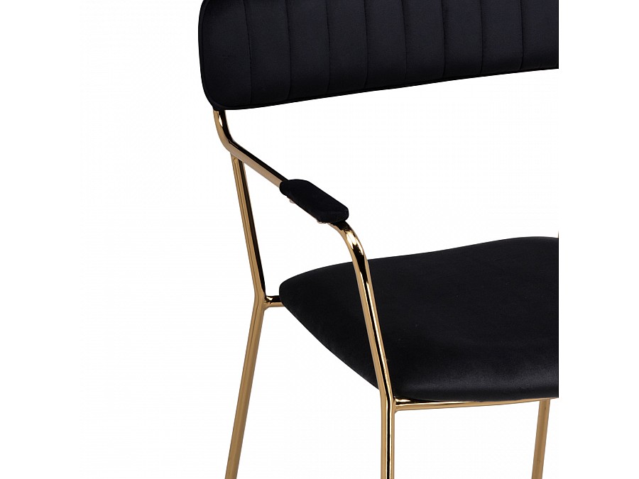 Стул на металлокаркасе Aspen black / gold