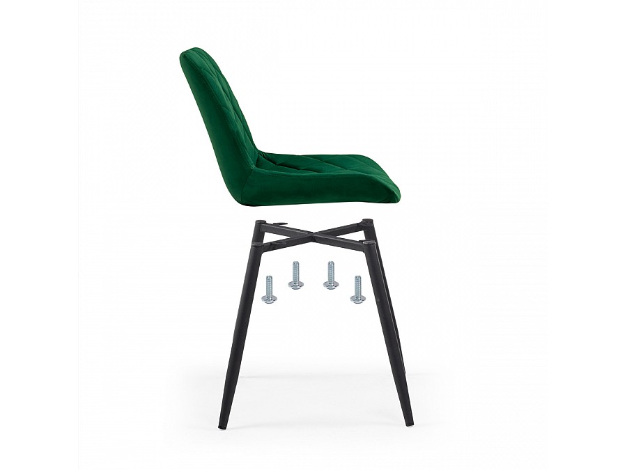 Стул на металлокаркасе Баодин Б/К зеленый / черный