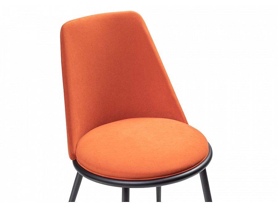 Стул на металлокаркасе Алдис катания флам / черный матовый